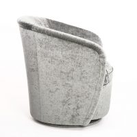 grey velvet swivel tub chair