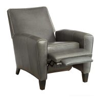 grey leather reclining chair