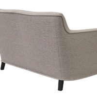 back view of clarissa curved loveseat