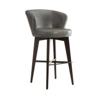 Memory swivel contemporary bar stool in grey by Vogel.