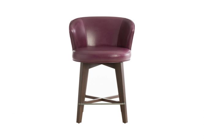 Memory swivel contemporary bar stool in red by Vogel.