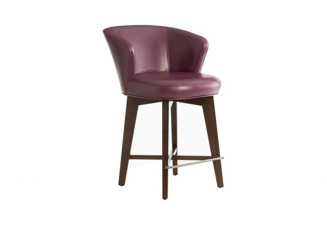 Memory swivel contemporary bar stool in red by Vogel.