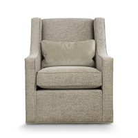 modern grey swivel chair created by master craftsmen