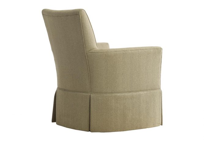 customizable stationary skirted chair