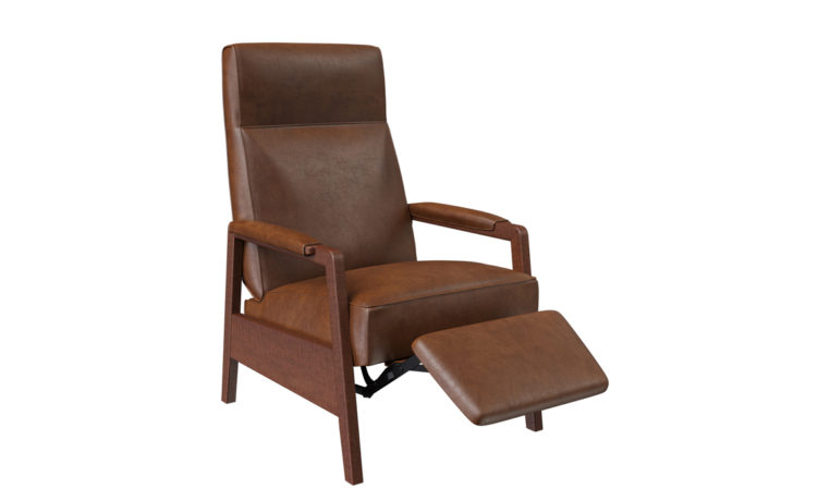 oxford recliner shown with footrest out