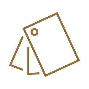 gold swatch icon on white background