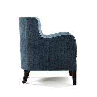 harper stationary chair with curved back and arms