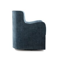 side view of swivel chair with curved arms