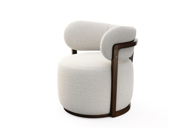 side view of modern tub swivel chair Canada made
