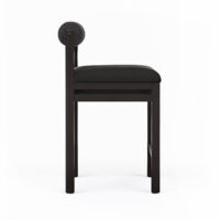 Side view of the Marlowe bar stool with a bolstered back.