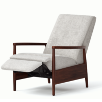 Cornell mid century modern recliner chair from Vogel reclined