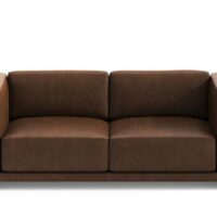 Vogel 14215-76 Black Tie Loveseat in Dallas Soft Brown leather