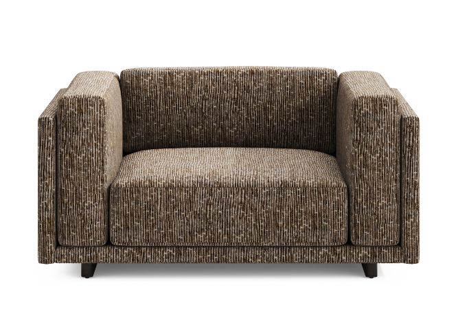 Vogel 14315-55 Black Tie XL Chair in Rhea Carob fabric