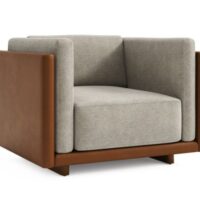 14316-38 White Tie Chair with dual fabric application