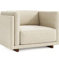 14316-41 White Tie XL Chair in Celeste Oatmeal
