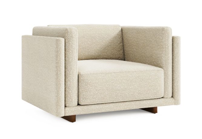 14316-41 White Tie XL Chair in Celeste Oatmeal