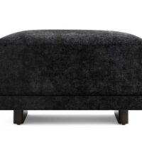 Vogel 14715-27 Black and White Tie Ottoman in Opulence Pearl fabric