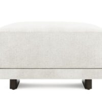 Vogel 14715-27 Black and White Tie Ottoman in Juno Vanilla fabric